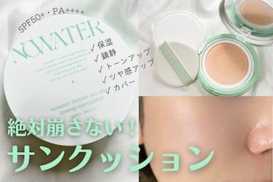 NOWATER（ノーウォーター）のティーツリーデイデイトーンアップサンクッションレビュー！